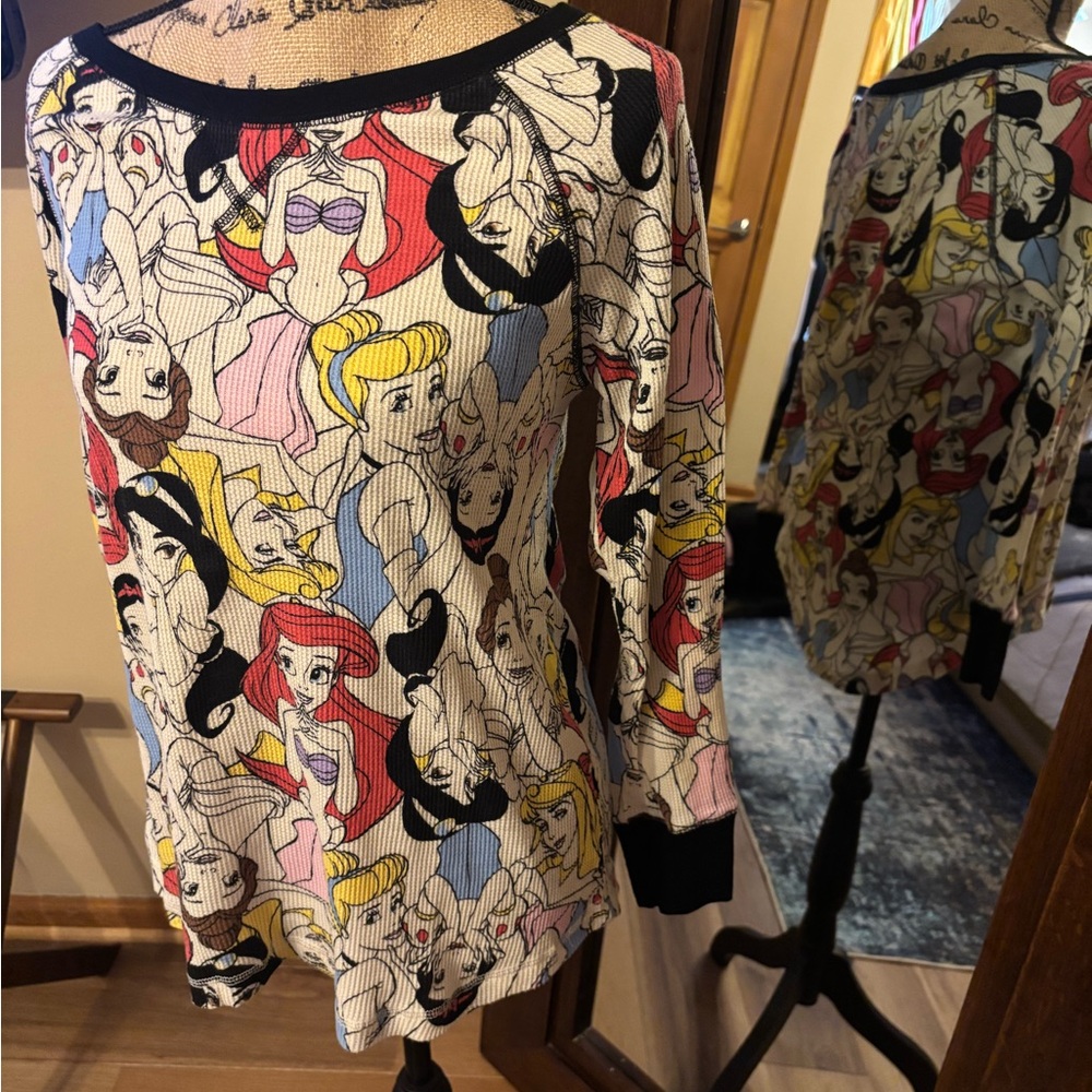 Colorful Disney Long Sleeve Top. Long enough to tuck or wear over leggings.